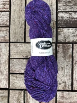 Packs Of Irish Wool*Sweater Shop Soft Donegal Knitting Wool Purple 100g
