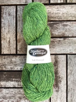 Packs Of Irish Wool*Sweater Shop Soft Donegal Knitting Wool Kelly Green 100g