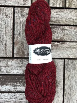 Packs Of Irish Wool*Sweater Shop Soft Donegal Knitting Wool Red Fleck 100g