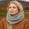 Ladies Merino Wool Scarves|Ladies Aran Scarves*Sweater Shop Super Soft Aran Snood Cloud Grey