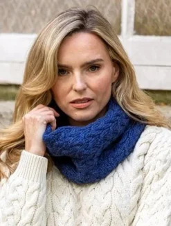 Ladies Merino Wool Scarves|Ladies Aran Scarves*Sweater Shop Super Soft Aran Snood Royal Blue B859