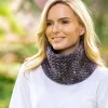 Ladies Merino Wool Scarves|Designer Knitwear*Sweater Shop Super Soft handmade Irish Snood - Charcoal