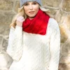 Ladies Merino Wool Scarves*Sweater Shop Super Soft merino Wool Infinity scarfu00a0 red