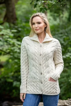 Womens Irish Knitwear|Cashmere And Merino Wool Sweaters*Sweater Shop Super Soft Merino Wool Ladies Cardigan