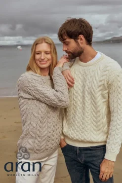 Womens Irish Knitwear|Cashmere And Merino Wool Sweaters*Sweater Shop Super Soft Merino Wool Sweater Oatmeal