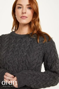 Womens Irish Knitwear|Cashmere And Merino Wool Sweaters*Sweater Shop Super Soft Merino Wool Sweater Charcoal