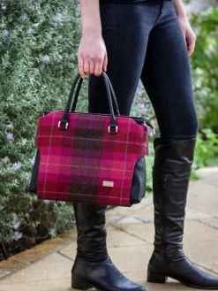 Stylish Irish Bags*Sweater Shop The Emily Irish Tweed Bag Pink 223