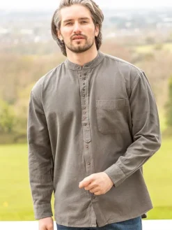 Mens Grandfather Shirts*Sweater Shop Traditional Grandfather Shirt CastleRock