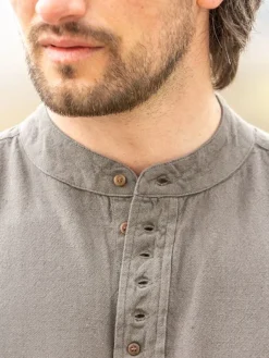 Mens Grandfather Shirts*Sweater Shop Traditional Grandfather Shirt CastleRock