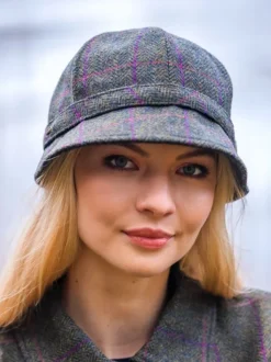 Ladies Hats*Sweater Shop Tweed Flapper Cap Col. 150