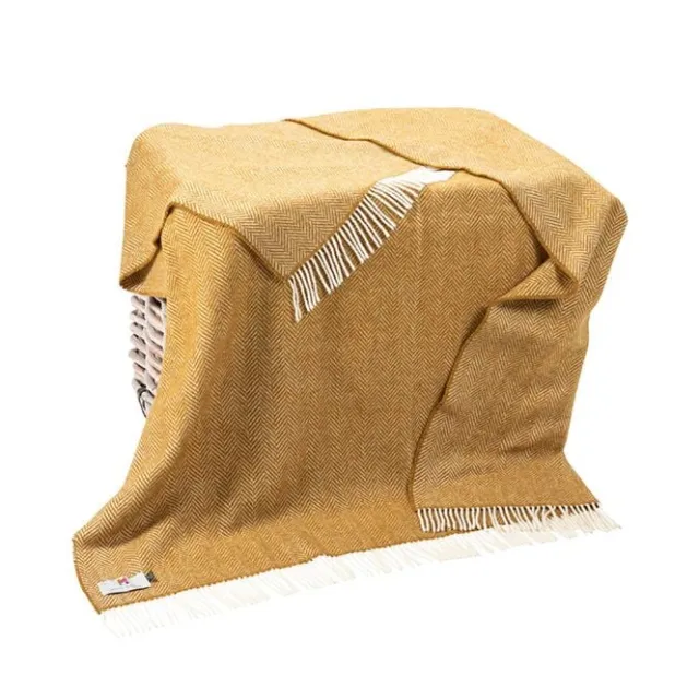 Cashmere & Merino Throws*Sweater Shop Wool and Cashmere Herringbone Throw Col: 1427