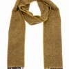 Ladies Wool Cashmere Scarves*Sweater Shop Wool and Cashmere Herringbone Scarf Mustard - 2444