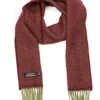 Wool Cashmere*Sweater Shop Wool and Cashmere Herringbone Scarf - 2413