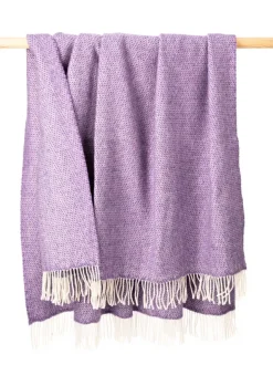 Cashmere & Merino Throws*Sweater Shop Wool and Cashmere Herringbone Throw Col.1440