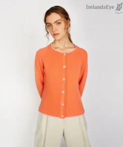 Cashmere And Merino Wool Sweaters|Ladies Cardigans*Sweater Shop Wool and Cashmere Killiney Cardigan Coral