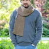 Wool Cashmere*Sweater Shop Wool and Cashmere Luxe Ribbed Scarf - Ground
