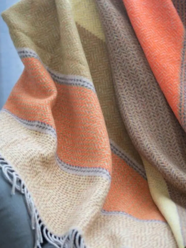 Cashmere & Merino Throws*Sweater Shop Wool and Cashmere Throw Col.1402