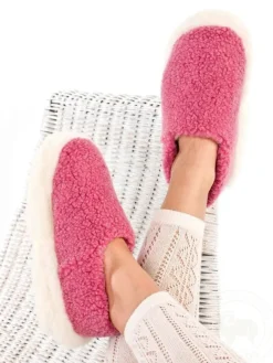 Wool Slippers|Slippers*Sweater Shop Wool Slippers Pink
